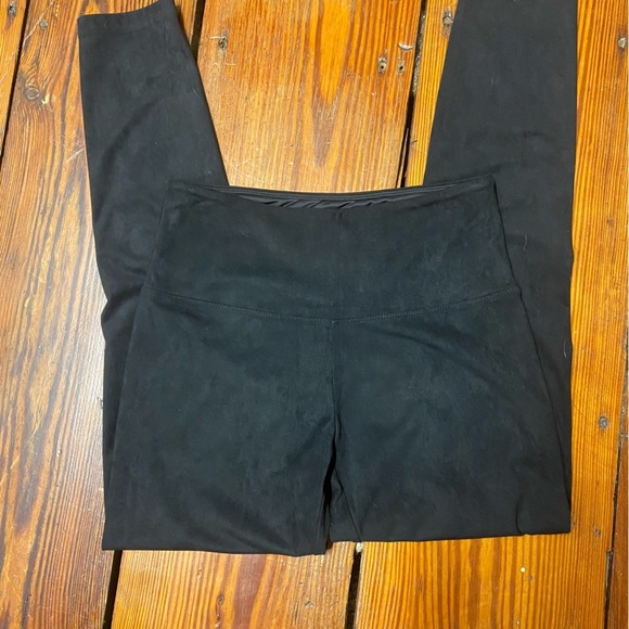 Intro Love the Fit Faux Suede Leggings Size S Black High Rise Tummy Control Fall - Picture 8 of 11